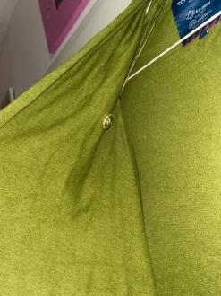 Giftgrüne Weste/Cardigan mit Fransen von Tom Tailor (Größe XL)