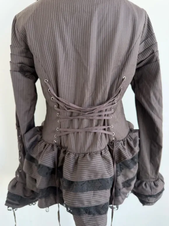 gothic gothicana whimsical fairy corset jacket dark academia y2k 00s summer jacket lolita lace 2000s