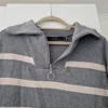 Grauer Pullover mit Zipper in M von Vero Moda