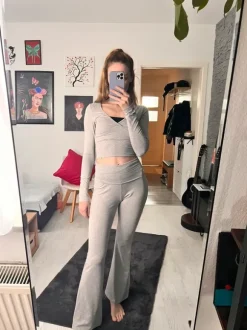 Graues Lounge Set Zweiteiler