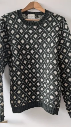 Grüner gemusteter Pullover von Topman