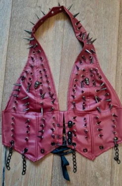 Hammer geiles Spike Neckholder Korsagen Top Gr M-L