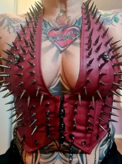 Hammer geiles Spike Neckholder Korsagen Top Gr M-L