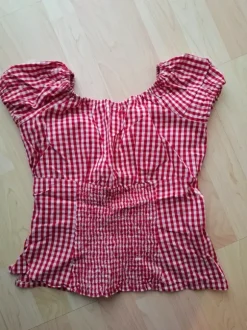 Hammerschmid Trachtenbluse rot-weiß kariert Gr. 34