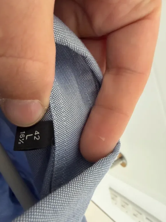 Hemd von Boss in blau/lila in der Größe L/42