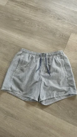 Herren Badehose S Blau/Weiß gestreift