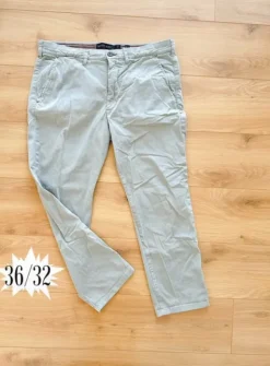 Herren Chino Hose - 36/32 - taupe - grau - Indicode Jeans