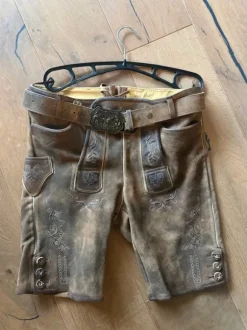 Herren Lederhose Gr. 46 Echtleder ungetragen Trachtenhose