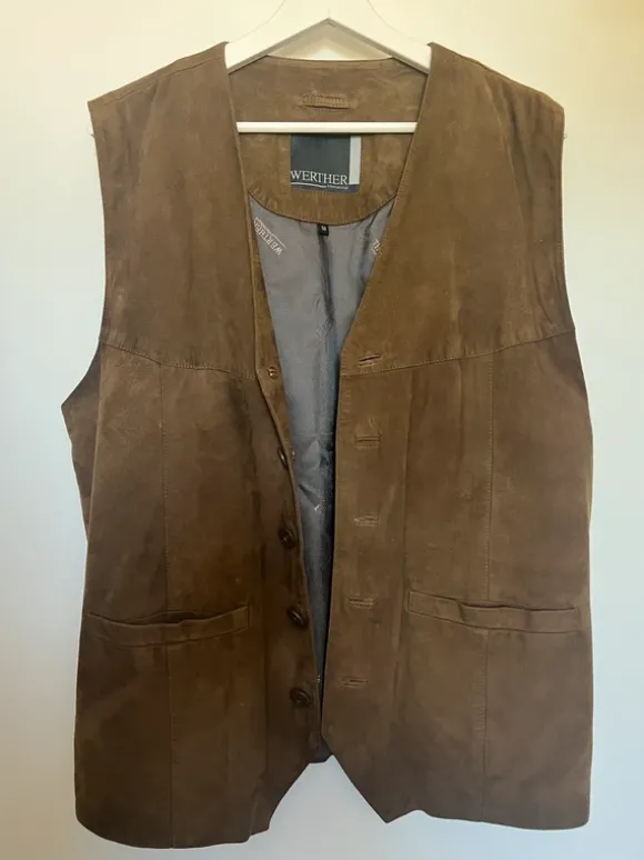 Herren Lederweste Gr 50