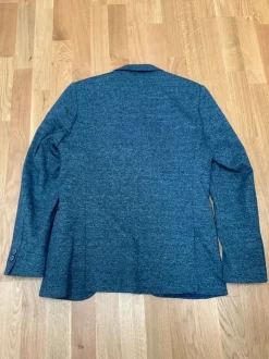 Herrensakko / Blazer - gemustert - blau / weiß - Slim Fit -