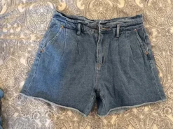 High waist jeans shorts
