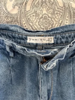 High waist jeans shorts
