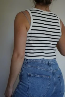 H&M basic Shirt gestreift Crop top Oberteil
