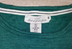 H&M Baumwoll-Leinen-Pullover Gr.S türkis-meliert Topzustand