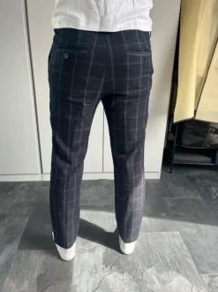 H&M Blau karrierte Hose