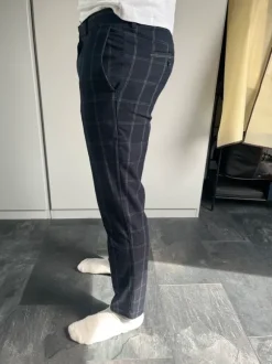 H&M Blau karrierte Hose
