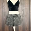 H&M Divided High-Waist Acid Wash Jeansshorts