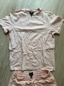 H&M Herren Sweat-Short T-Shirt Set, Gr. M, rosa altrosa