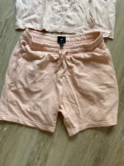 H&M Herren Sweat-Short T-Shirt Set, Gr. M, rosa altrosa