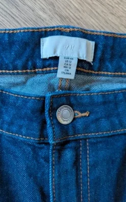 H&M Jeans mit weitem Bein, Größe 44,blau