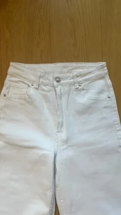 H&M, Jeans, weiß Größe 36 weites Bein