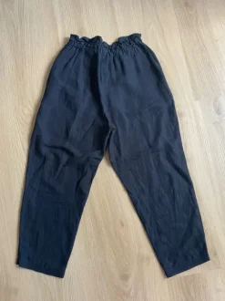 H&M Leinen Stoffhose schwarz XS, Linen trousers black