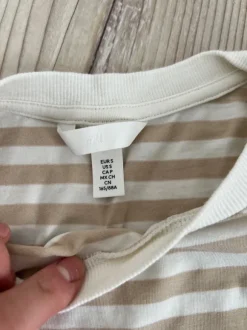 H&M, Oberteil, Langarm, Größe s, beige weiß, gestreift