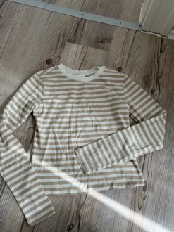 H&M, Oberteil, Langarm, Größe s, beige weiß, gestreift