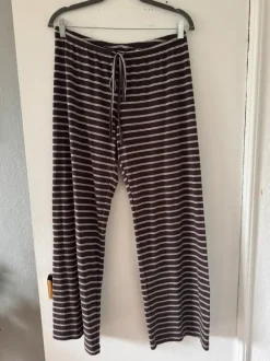 H&M Stoffhose Braun weiß gestreift Größe M