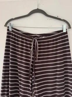 H&M Stoffhose Braun weiß gestreift Größe M