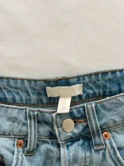 Hot Pants Shorts ripped H&M blau zerissene Hose Jeans
