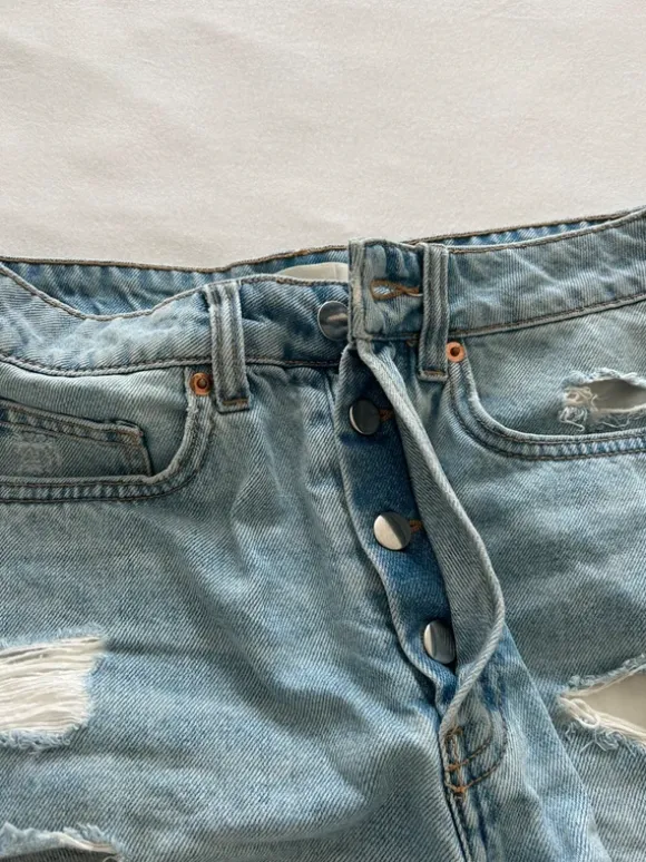 Hot Pants Shorts ripped H&M blau zerissene Hose Jeans