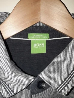 Hugo boss polo maat L grijs blauw
