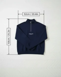 Jack & Jones Navy Half Zip Sweatshirt – Men’s Pullover