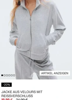 Jacke aus velours