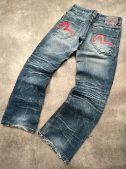 Japanese Evisu Baggy Fit Denim | Light Blue | W30 L30