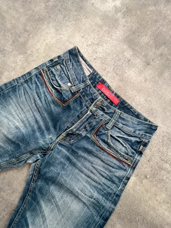 Japanese Evisu Baggy Fit Denim | Light Blue | W30 L30