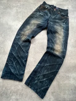 Japanese Evisu Straight Fit Denim | Dark Blue | W28 L32