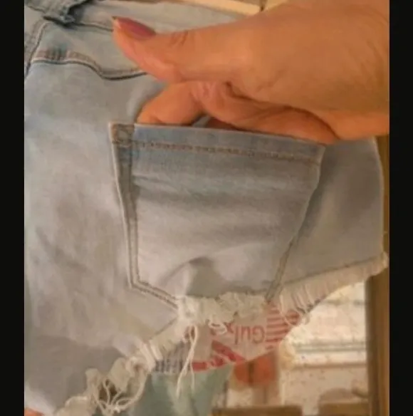 Jeans Hose kurz Sommer 38/40 very stretchy blau