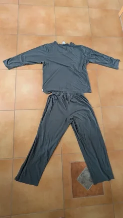Jogger Schlafanzug Pyjama 2-teilig 48/50 grau
