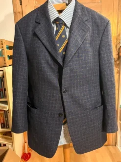 Joop Sakko Gr25 Blau/Braun 86% Wolle 14% Seide guter Zustand!