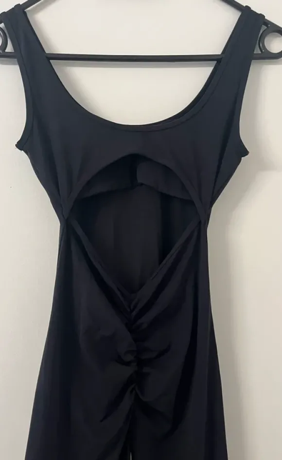 Jumpsuit lang in schwarz