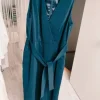 Jumpsuit Overall blau Gr. 44 mit Bindegürtel