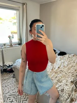 Jupe short jeans