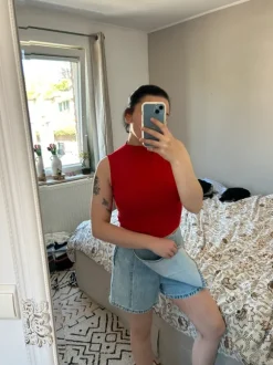 Jupe short jeans