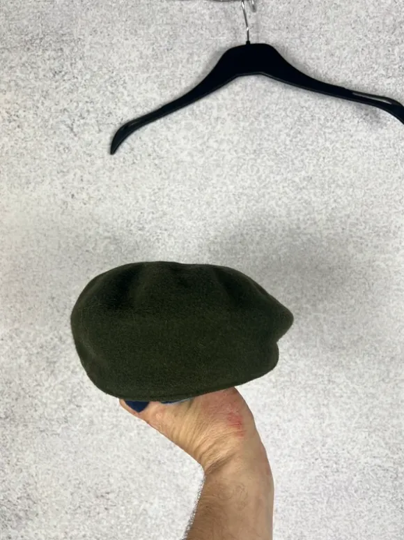Kangol Vintage Wool Cap Newsboy Khaki Beret Y2K