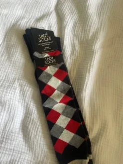 Kniestrümpfe Socken Kariert Gr. 39/42 neu