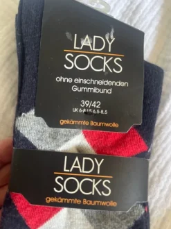 Kniestrümpfe Socken Kariert Gr. 39/42 neu