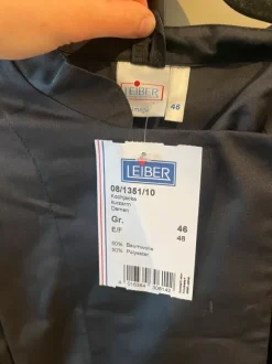 Kochjacke schwarz kurzarm Neu Größe L (46)