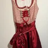 Krüger Dirndl Rot mit Bluse | XL